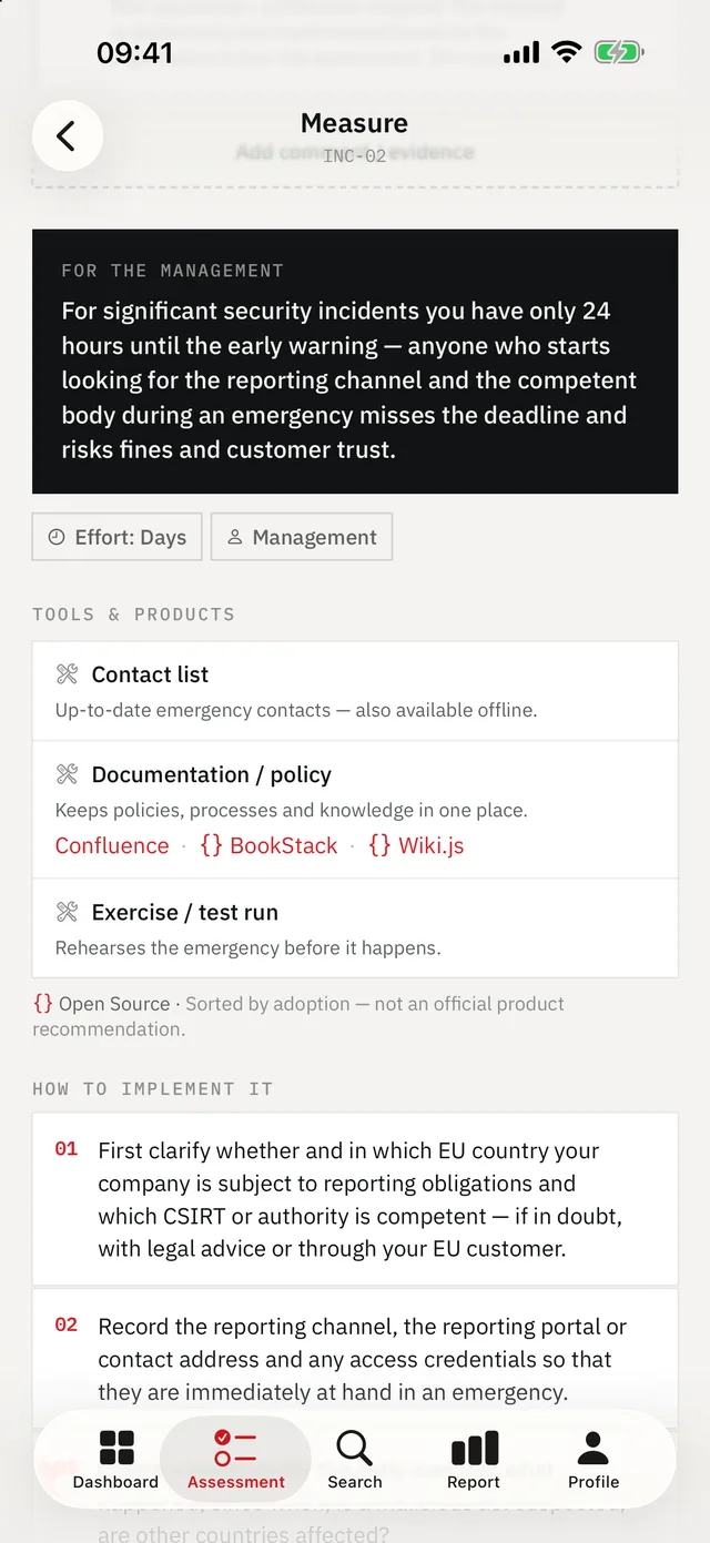NIS2 Readiness Audit on iPhone — Guidance: Steps, common mistakes, effort, and the audit evidence.