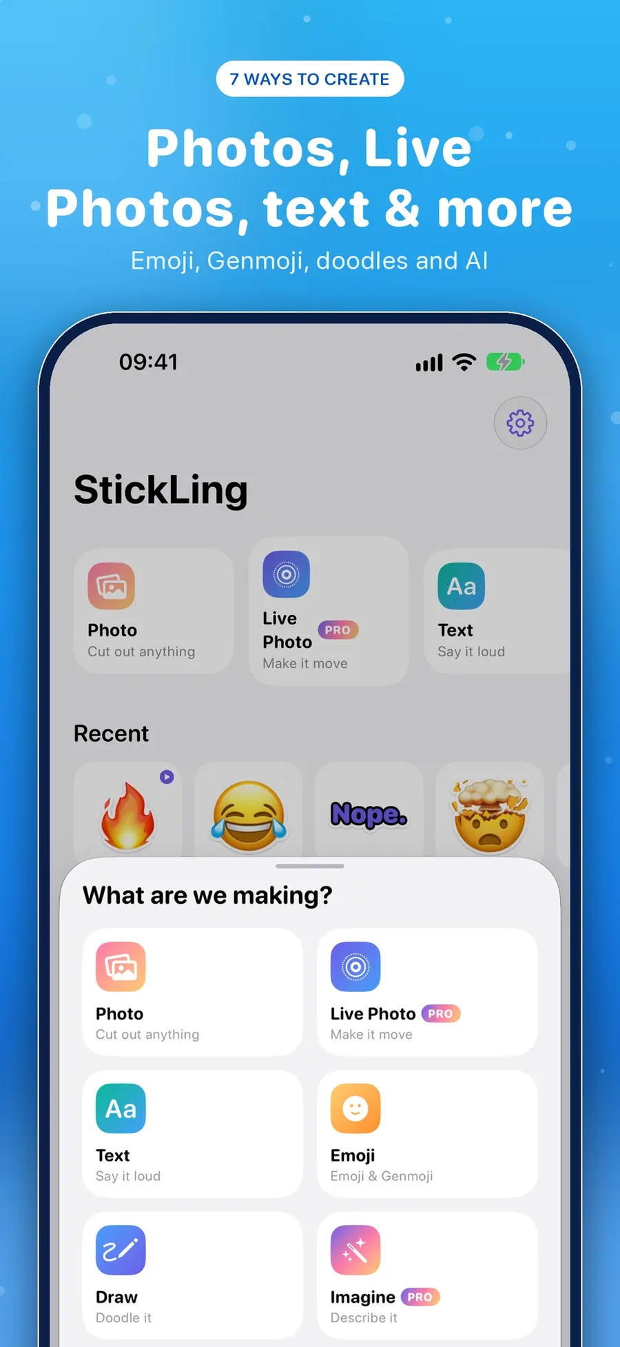 Seven ways to create a sticker.